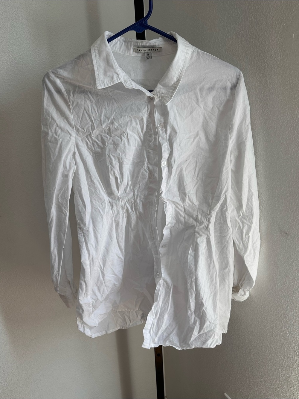 Haute monde medium white button down tshirt dress